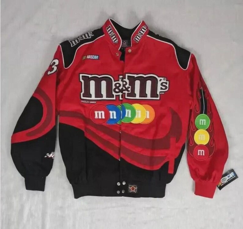 Vintage Red Racing Jacket Men | Motorsport Bomber Jacket Streetwear ...