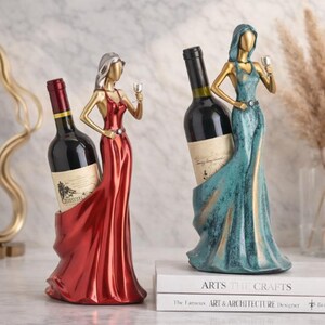Abstract Female Resin Wine Holder – Modern Art Sculpture