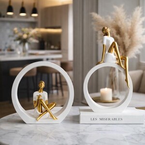 Reading Girl Sculpture – Modern Figurine for Shelf, Table & Home Decor