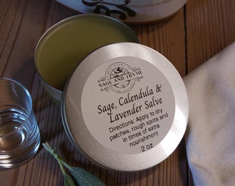 Balsamo nutriente per la pelle a base di salvia, calendula e lavanda (57 g)