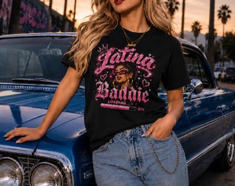 Latina Baddie Loading Shirt, Pink Y2K Chicana Graphic Tee, Girly Streetwear