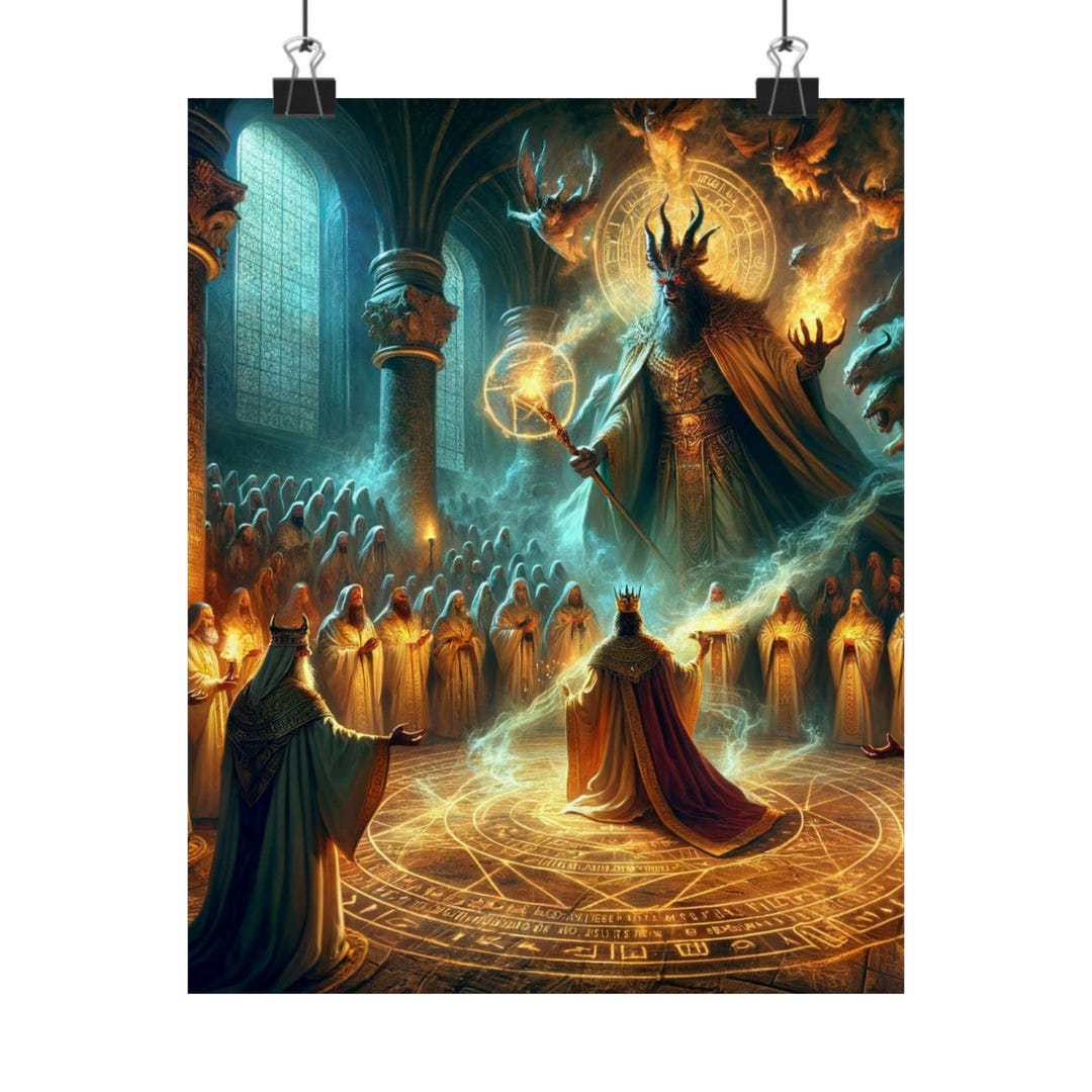 Summoning Ritual Matte Poster | Dark Fantasy Sorcerer, Demon King Art ...