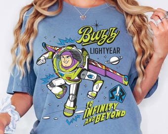 Vintage Buzz Lightyear To Infinity And Beyond png, Toy Story Pixar Disney Tee, Space Ranger Shirt, Disneyland Family Trip Matching png
