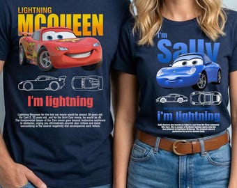 Disney Pixar Auto Paar PNG, McQueen Sally Paar PNG, Disney Cars Matching Paar Digitaler Download, Sublimationsdesign, Clipart PNG