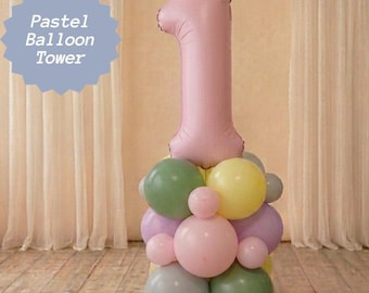 Kit de decoración para baby shower, torre de celebración, guirnalda arcoíris, suministros para fiestas de cumpleaños, fondo para eventos de graduación, tonos pastel.