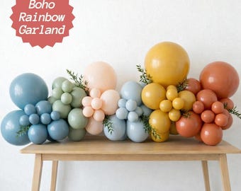 Guirnalda de globos para celebración, arco decorativo, arreglo bohemio, suministros para fiestas, fondo de globos para cumpleaños, fotos, bodas, graduaciones, estilo bohemio.
