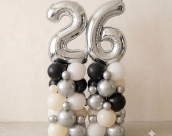 Kit de torre de globos para decoración de fiestas, centro de mesa para celebración de graduación, soporte de exhibición de graduación, montaje de columna, fondo de evento de color personalizado