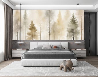 Muurkunst Misty Forest Serenity Peel-and-Stick-behang: 57ST