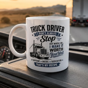 Funny Truck Driver Mug | Trucker Gift | Diesel Lover Coffee Cup | Long Haul Driver Present | CDL Graduation | Big Rig