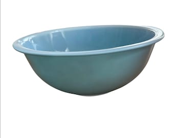 Vintage Pyrex-Opalschale (Milchglas) mit einer Basis aus klarem Glas