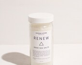 Renew Bath Salts. Dead Sea Salt. 100% Natural. Made with Essential Oils.