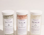 Dead Sea Bath Salt Set. 3 Types. Essential Oils. 100% Natural Vegan Handmade. Holiday Gift.