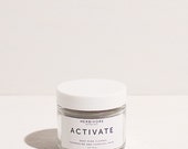 Activate Facial Mask. Tourmaline Gemstone Activated Charcoal Deep Pore Cleanse. All Natural. Oily /  Combination Skin.