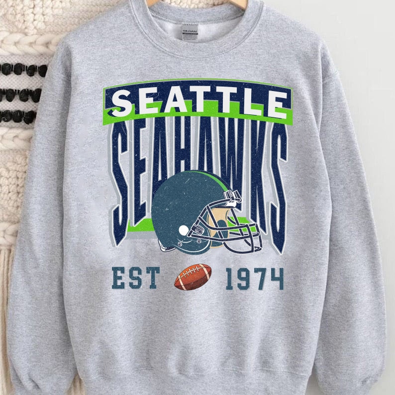 Seattle Seahawks 1976 Embroidered Unisex Shirt, Seahawks Nfl, American Football, NFL Embroidery Hoodie, NFL Sweatshirt Sweatshrt Sand M | Sol Design