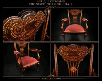 EDWARDIAN Antique Inlaid Mahogany Chair Inlaid Armchair Arts & Cr. Parlour Seat