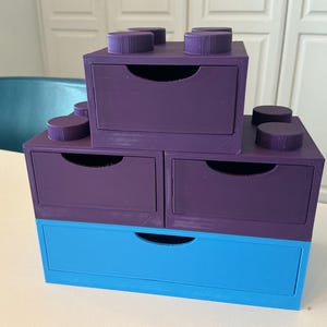 3-D Printed Lego Drawers for Storage and Stackable