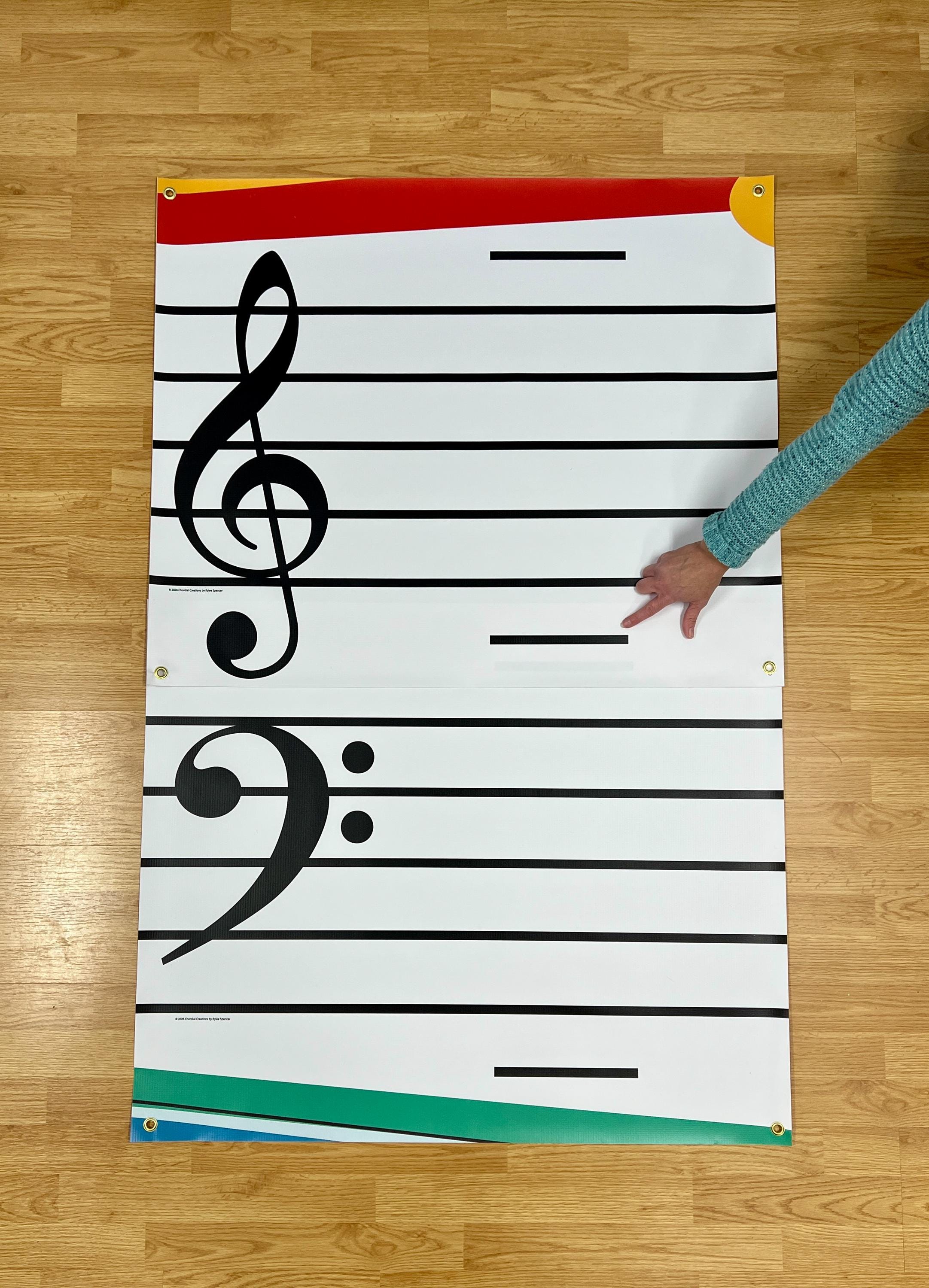 Grand Staff Music Posters (treble & Bass Clef) | Music Classroom Decor ...
