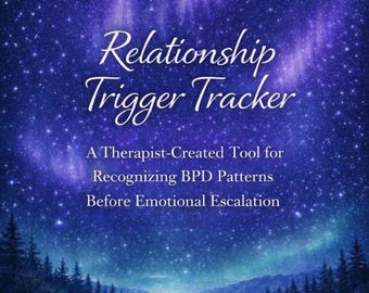 Tracker dei trigger relazionali BPD / Regolazione emotiva e consapevolezza dei modelli / PDF per iPad