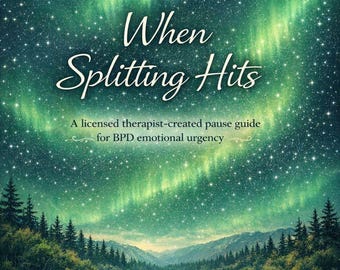 Kit di strumenti per la pausa di divisione del disturbo borderline di personalità / Regolazione emotiva per gli impulsi di urgenza / iPad PDF