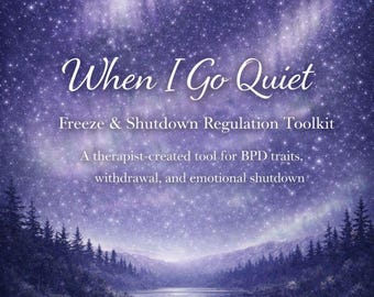 Kit di strumenti per il blocco e l'arresto del BPD / Regolazione emotiva quando si diventa silenziosi / PDF per iPad