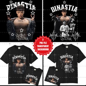 Peso Pluma Dinastia Tour PNG, fertig gedruckt für T-Shirt-Design (digitaler Download)