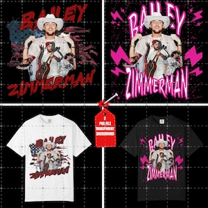 Bailey Zimmerman Tour 2026 PNG, Concert T-Shirt Design (Digital Download)