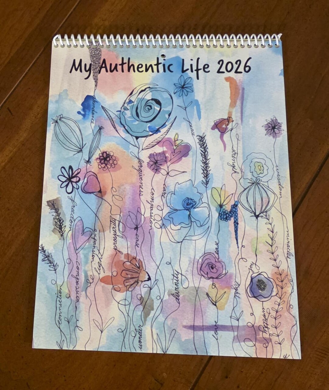 2026 Calendar With Watercolor Art - Etsy