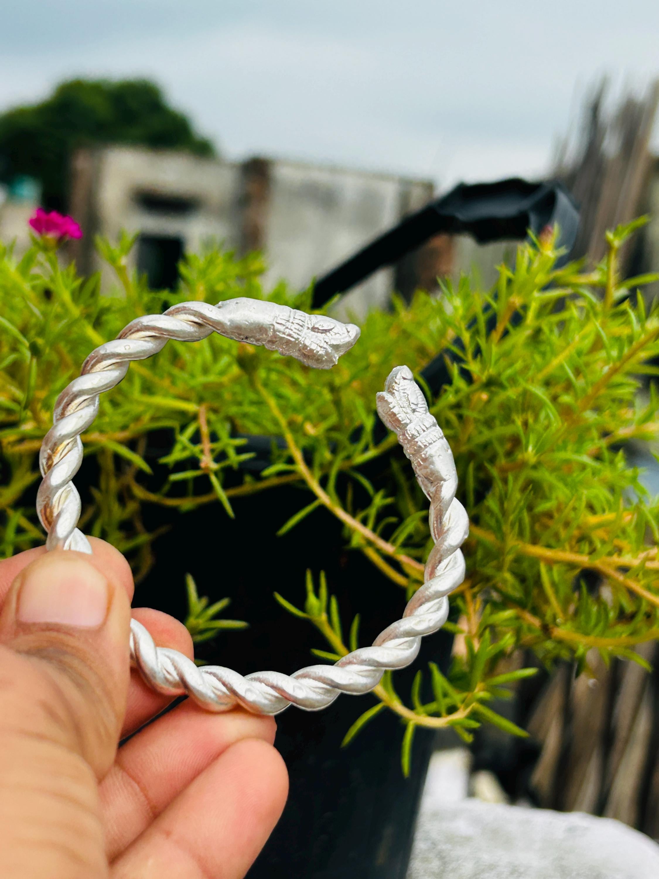 Sterling Silver Twisted Torque Bangle - Etsy