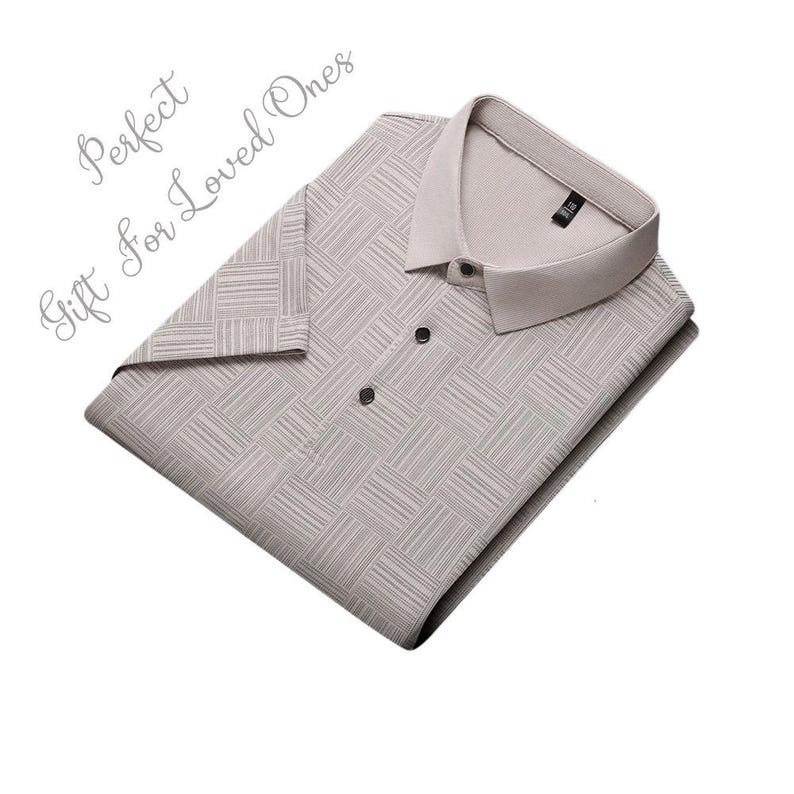 Bedrucktes Sommer-Poloshirt für Herren | Atmungsaktives und bequemes Kurzarm Business Casual Top Bild 13