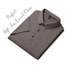 Bedrucktes Sommer-Poloshirt für Herren | Atmungsaktives und bequemes Kurzarm Business Casual Top Bild 15