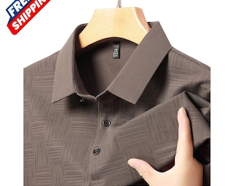 Men's Printed Summer Polo Shirt | Breathable & Comfortable Short Sleeve Business Casual Top