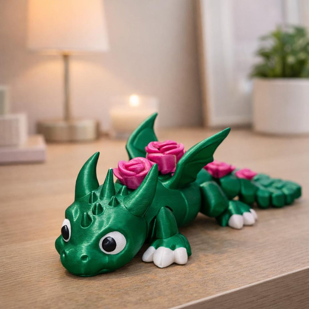 Articulated Flexi Baby Dragon STL File | Poseable 3D Printed Toy ...