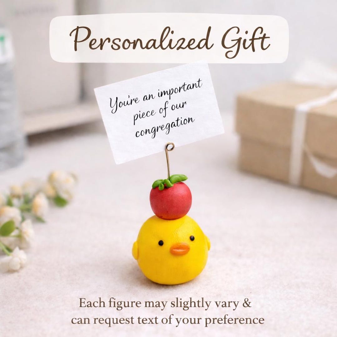 Yellow Duck Message Handmade Polymer Clay Duck Message Holder | Personalized JW Gift - Etsy