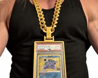 Custom Chain PSA - TAG - BGS - CGc Slab Holder Necklace – Wear Your Graded Pokémon Cards! Perfect for Conventions or Shows