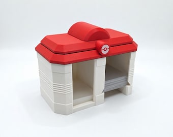 Pokémon TCG Sleeve & Toploader Dispenser – Retro Poké Center Style!