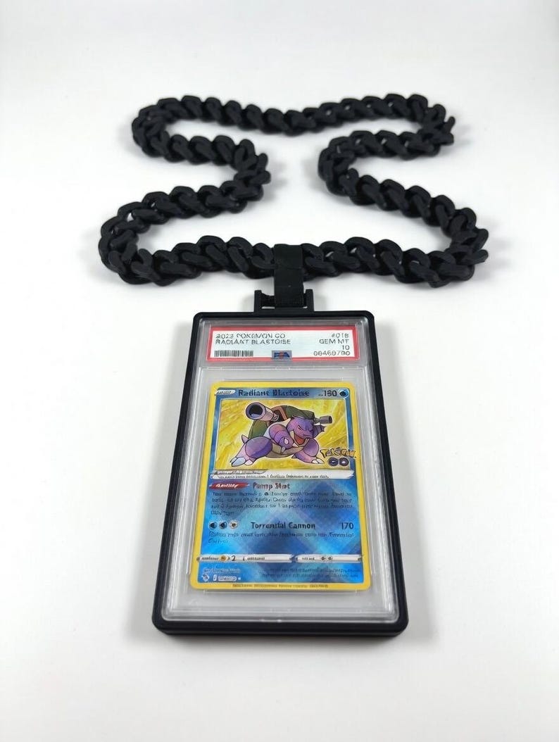 Naszyjnik z łańcuszkiem PSA - TAG - BGS - CGc Slab – noś swoje stopniowane karty Pokémon! zdjęcie 5