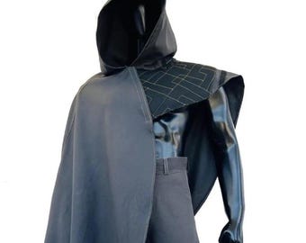 Jedi Survivor Inspired Mandalorian Poncho | Star Wars Bounty Hunter Hooded Cape Cloak | Din Djarin Cosplay Outfit