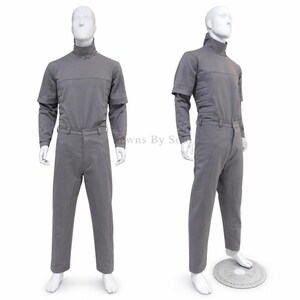 Death Watch Mandalorianische Fluganzug & Weiße Flakweste | Star Wars Cosplay Kostüm | Grauer Stoffunterzieher | Kundenspezifisches Replik-Outfit Bild 2