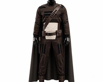 Mandalorian Flight Suit Costume | Din Djarin Cosplay | Holster Belt | Mando Outfit | Star Wars Bounty Hunter Suit