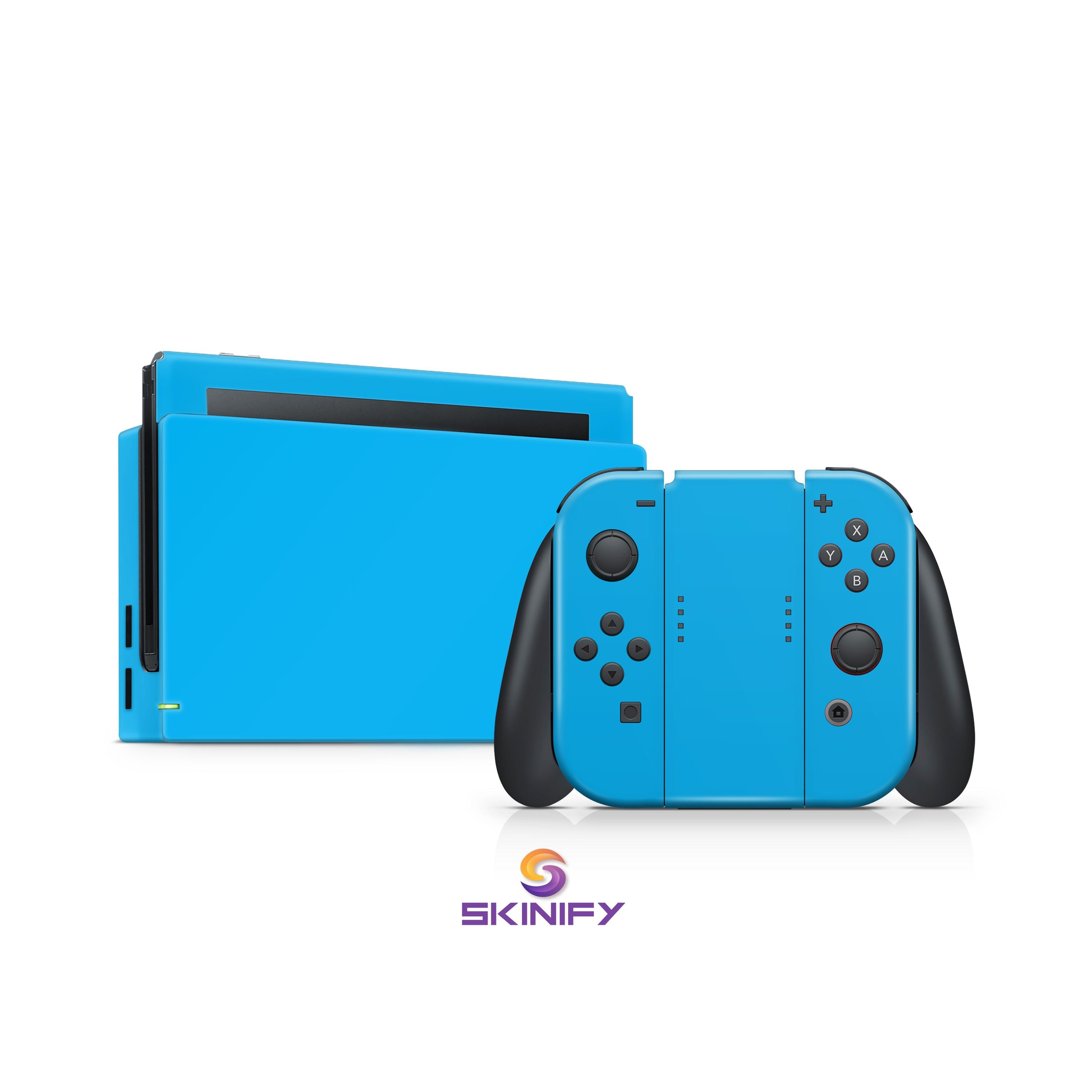 Vinilo adhesivo premium para Nintendo Switch en azul intenso