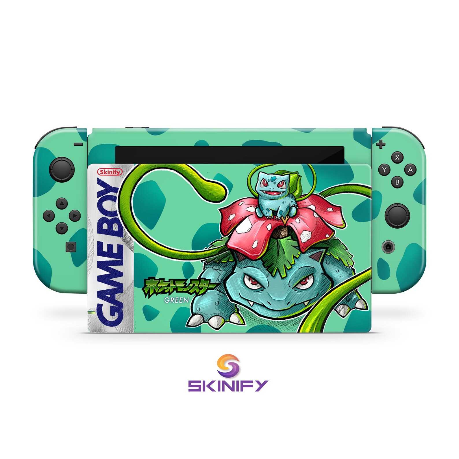 Pokemon Venusaur Bulbasaur Retro Nintendo Switch Skin Wrap Premium ...