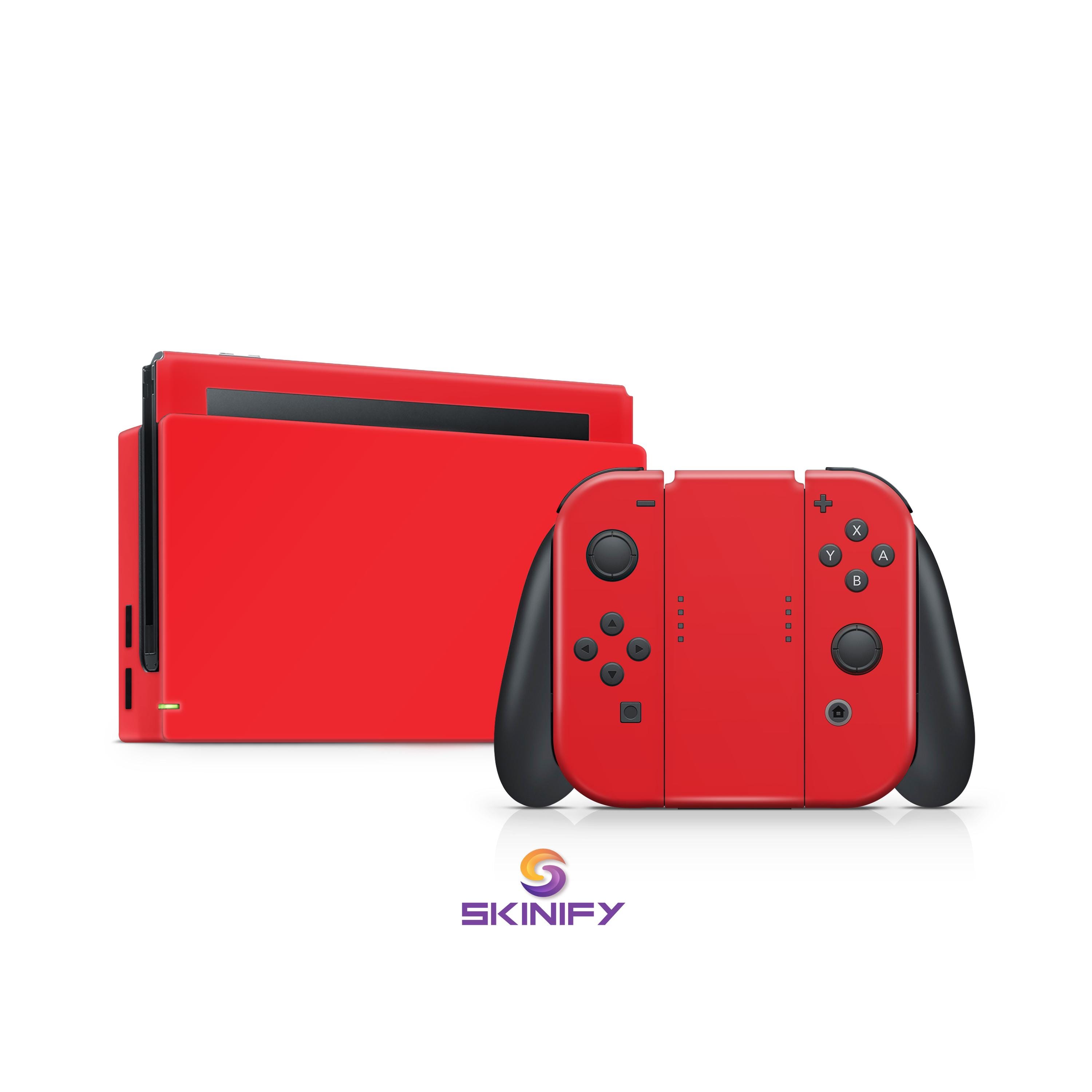 Vinilo adhesivo premium para Nintendo Switch en rojo intenso