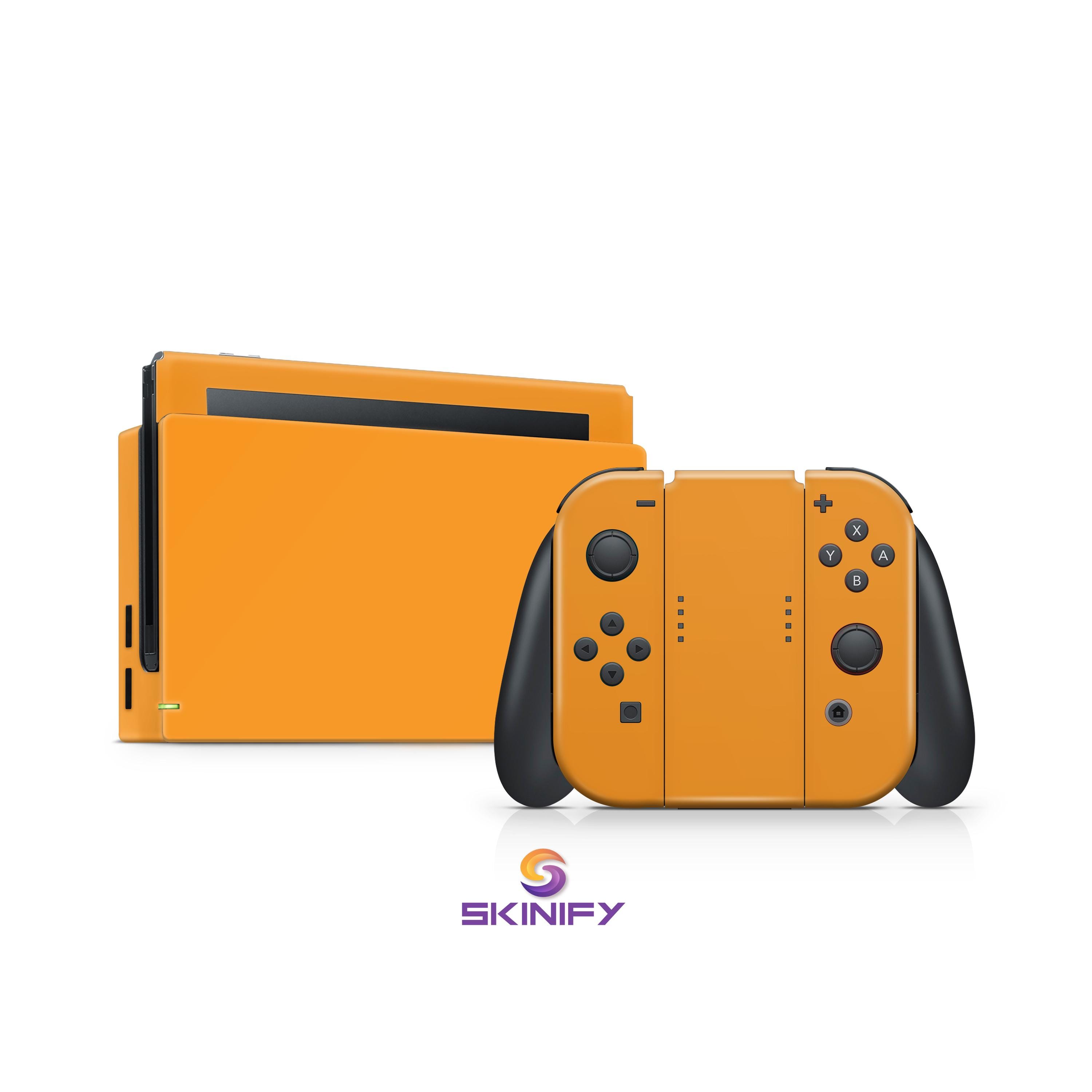 Vinilo adhesivo premium para Nintendo Switch en color naranja intenso