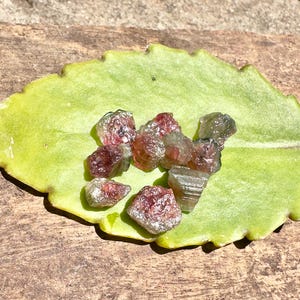 Natural Bicolor Tourmaline Raw Stone Lot | Pink Green Watermelon Rough Gemstones for Jewelry Making