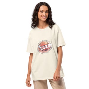 Bay FC NWSL poppy flower oversized t-shirt