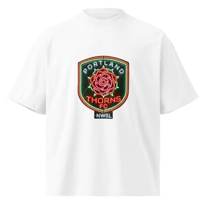 Portland Thorns neon NWSL oversized high neck t-shirt