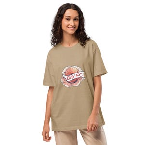 Bay FC NWSL poppy flower oversized t-shirt