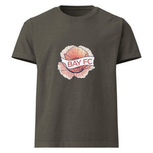 Bay FC NWSL poppy flower oversized t-shirt