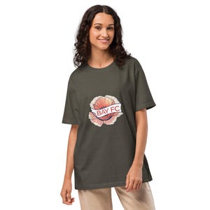 Bay FC NWSL poppy flower oversized t-shirt