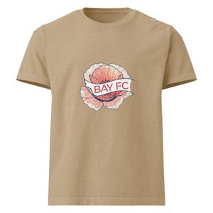 Bay FC NWSL poppy flower oversized t-shirt